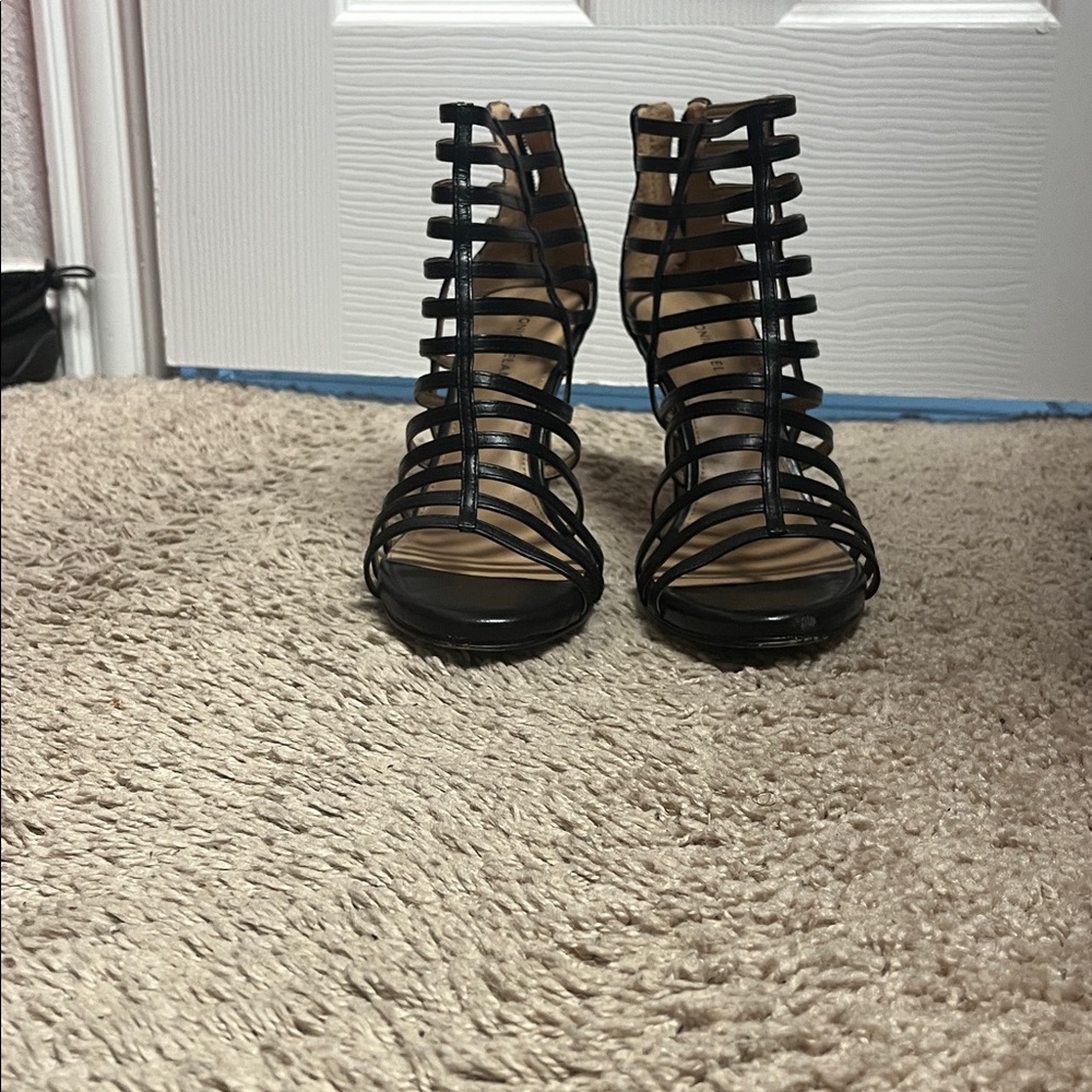 ANTONIO MELANI Black Strappy Heels